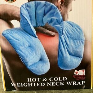 Weighted Neck, Back & Shoulder Wrap for soothing Hot or Cold Therapy easy to use